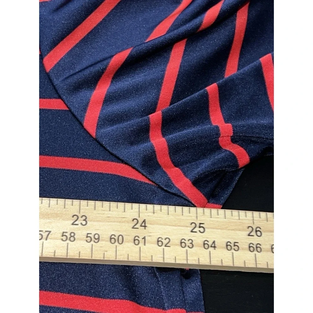 Polo Golf Ralph Lauren Mens XL Red Blue Striped Polo Shinning Rock Logo Preppy